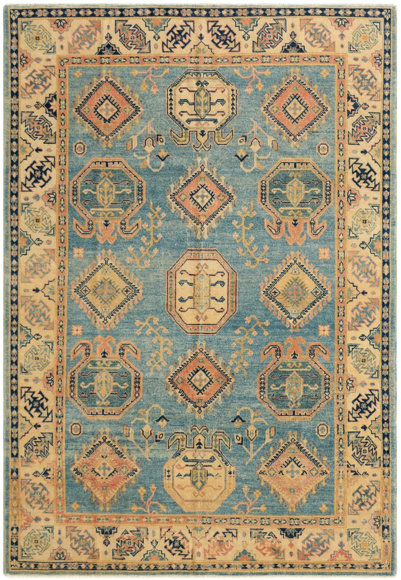 6' 1 x 8' 11  Hand Knotted Oushak Wool Rug