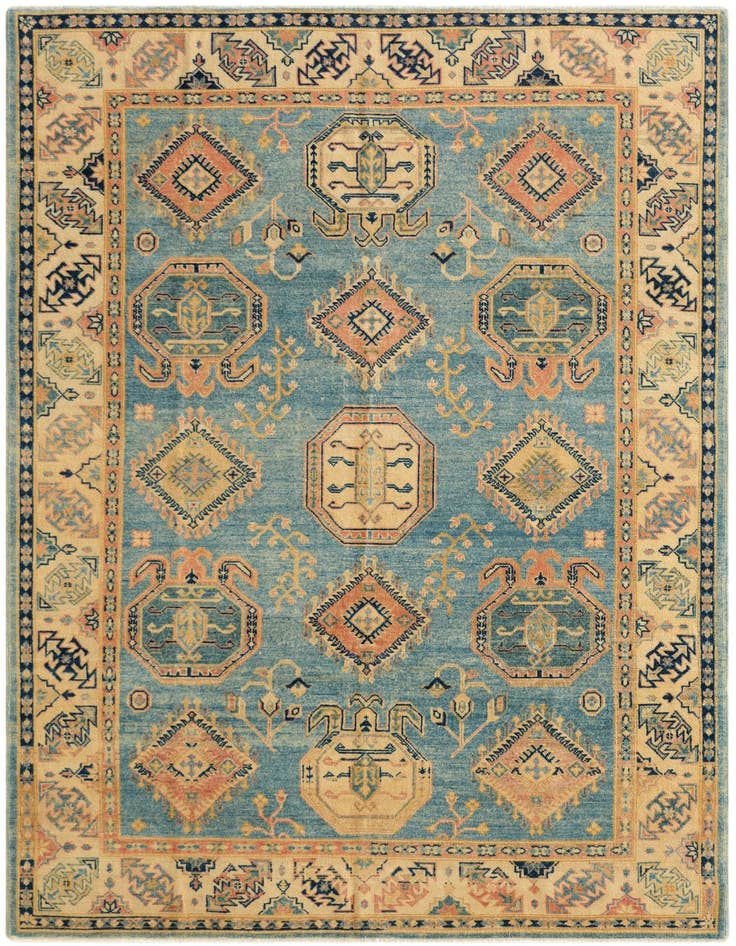 Detail image of 6' 1 x 8' 11 Hand Knotted Oushak Wool Rug