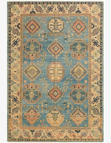 6' 1 x 8' 11 Hand Knotted Oushak Wool Rug