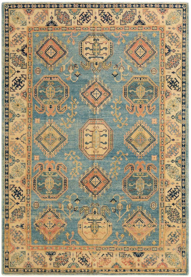 Detail image of 6' 1 x 8' 11 Hand Knotted Oushak Wool Rug