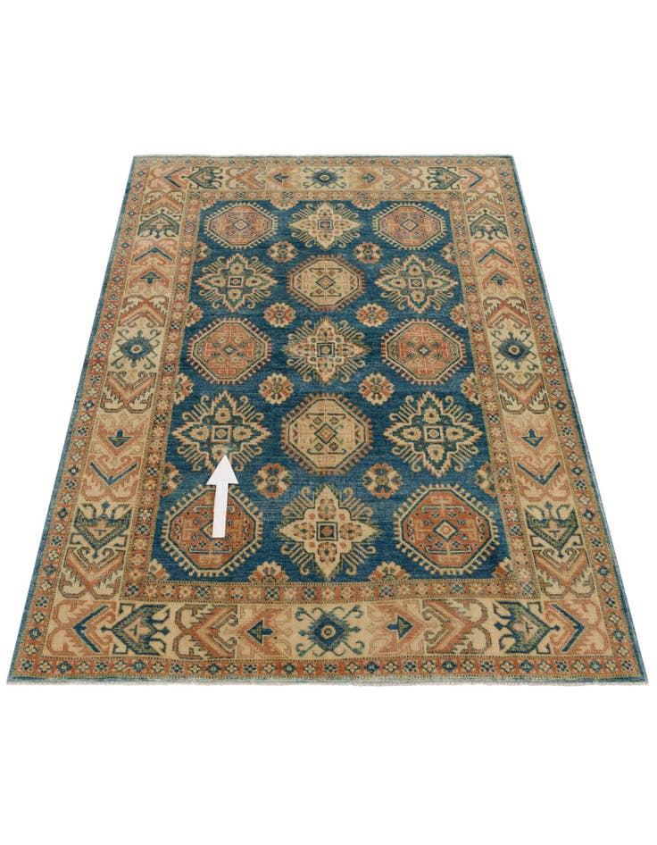 Detail image of 4' 11 x 6' 6  Hand Knotted Oushak Wool Rug