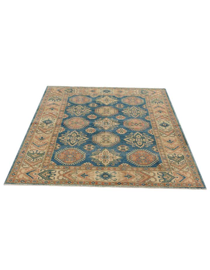 4' 11 x 6' 6 Hand Knotted Oushak Wool Rug