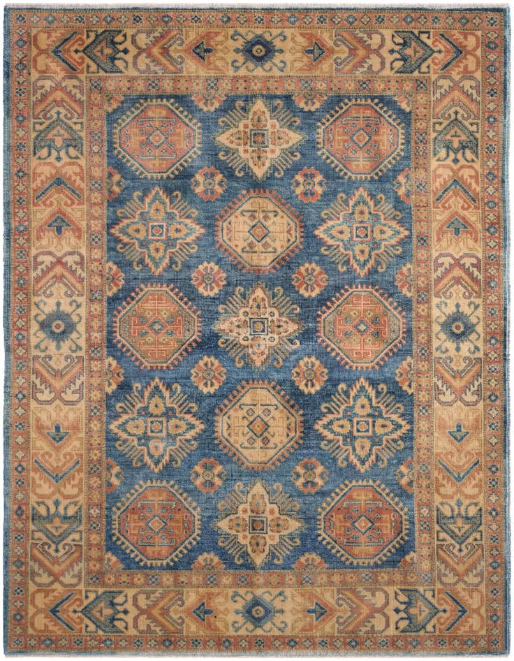 Detail image of 4' 11 x 6' 6 Hand Knotted Oushak Wool Rug