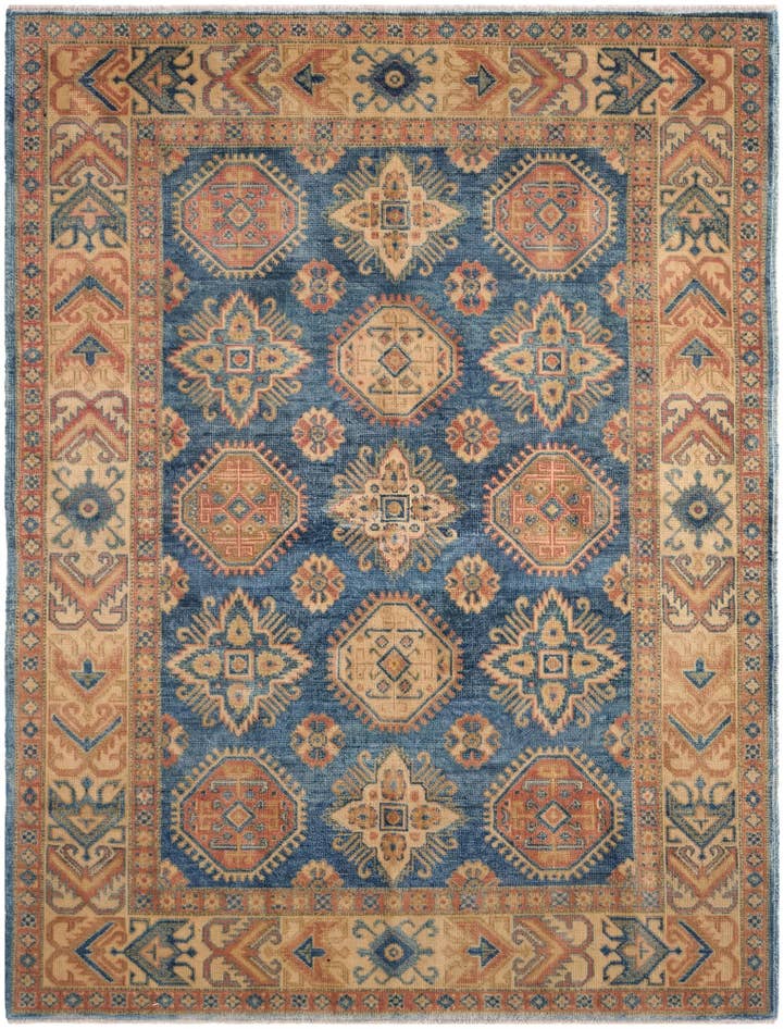 Detail image of 4' 11 x 6' 6 Hand Knotted Oushak Wool Rug