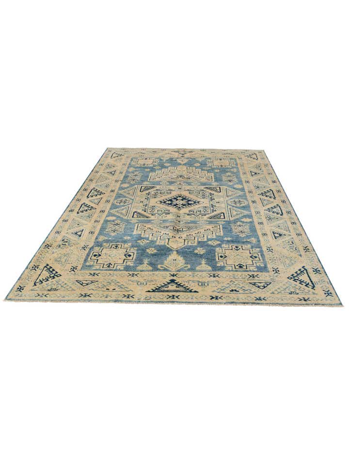 4' 10 x 6' 5 Hand Knotted Oushak Wool Rug