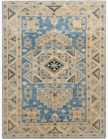 4' 10 x 6' 5 Hand Knotted Oushak Wool Rug