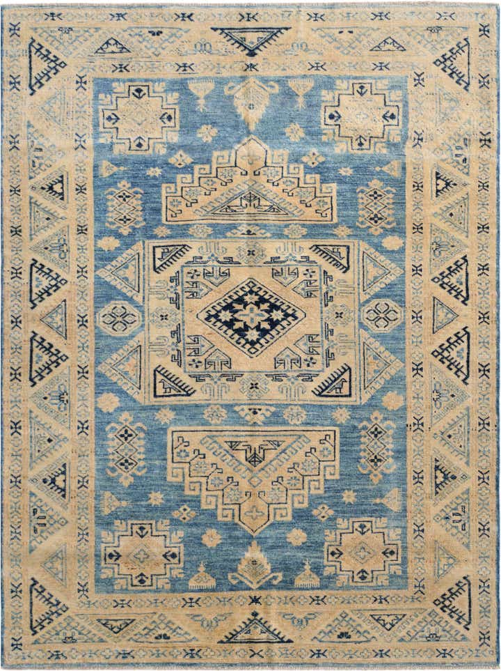 4' 10 x 6' 5 Hand Knotted Oushak Wool Rug