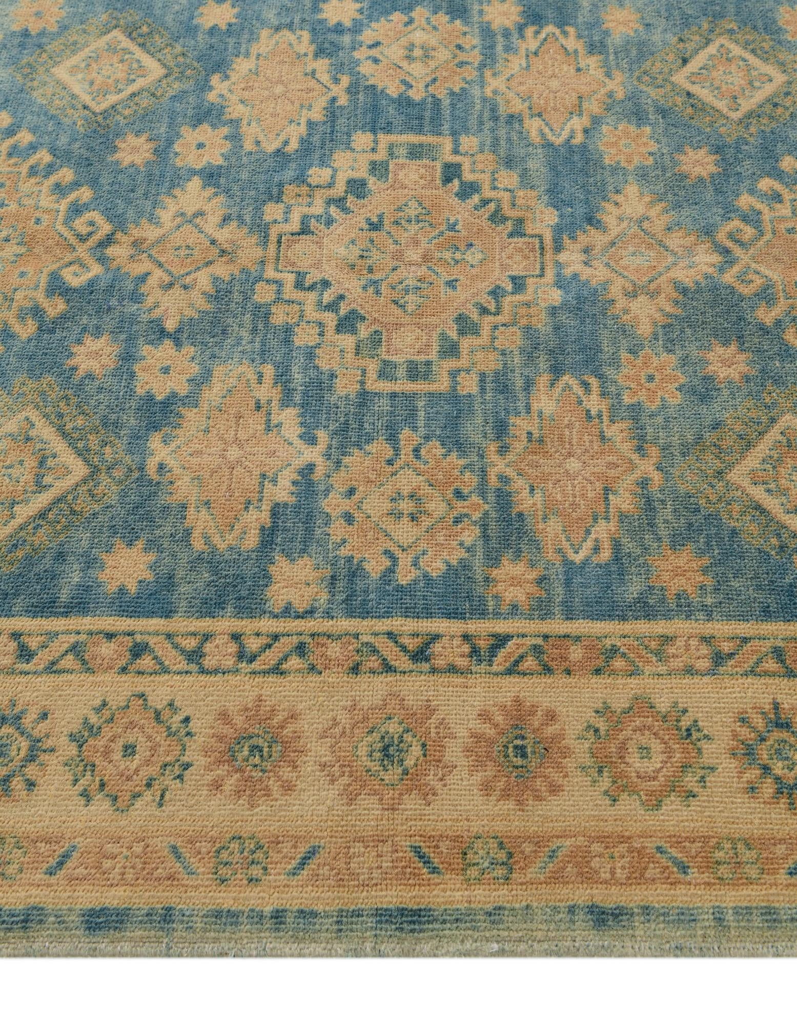 4' x 5' 9 Hand Knotted Oushak Wool Rug