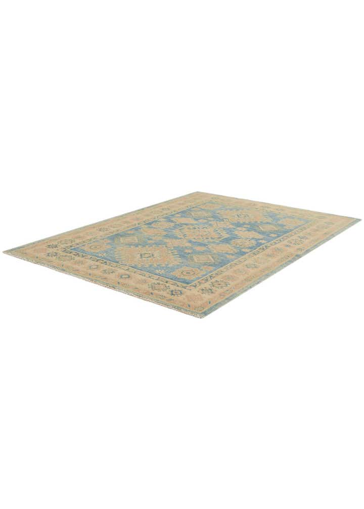 4' x 5' 9 Hand Knotted Oushak Wool Rug
