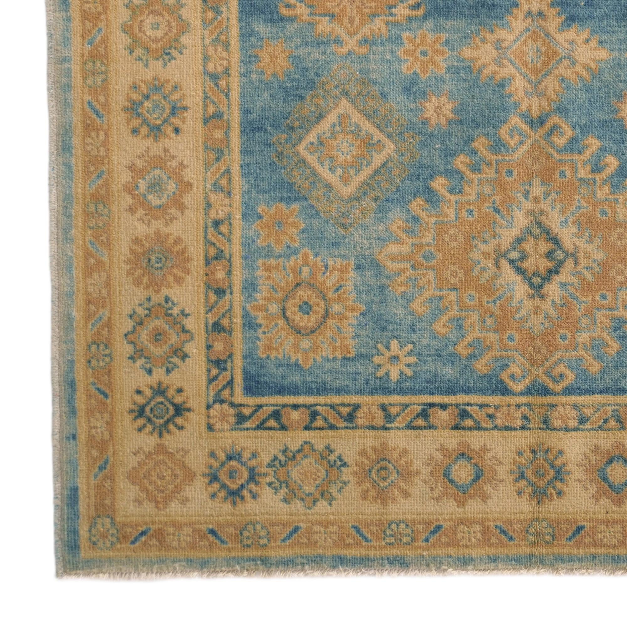 4' x 5' 9 Hand Knotted Oushak Wool Rug