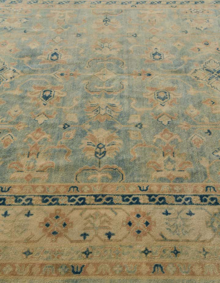 8' 1 x 9' 10 Hand Knotted Oushak Wool Rug