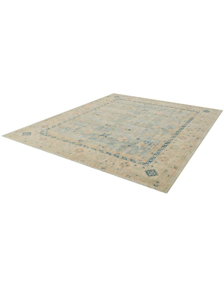 Detail image of 8' 1 x 9' 10 Hand Knotted Oushak Wool Rug