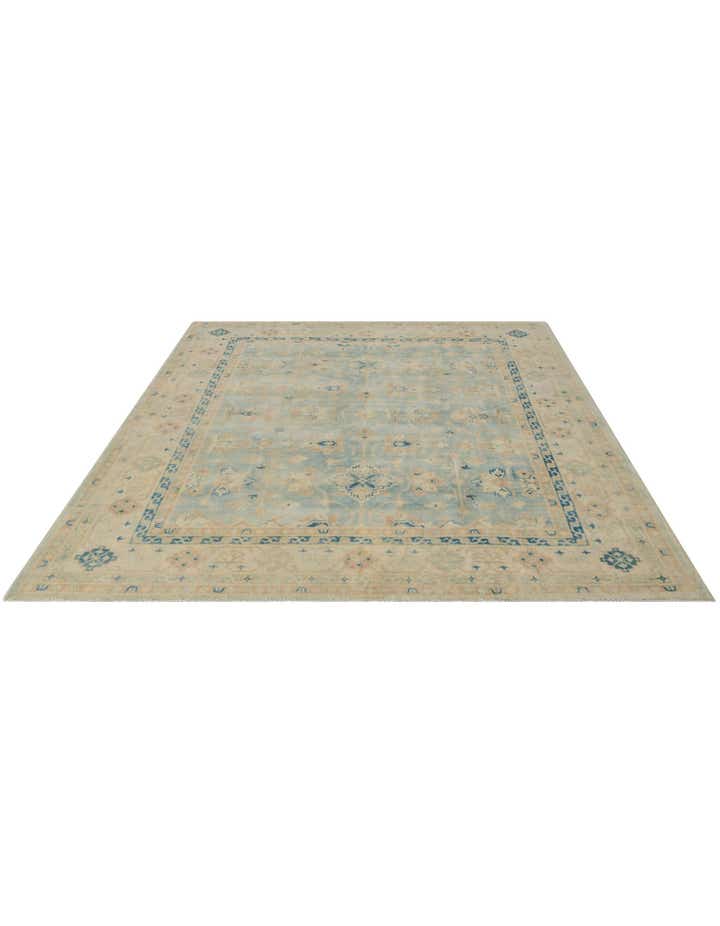 8' 1 x 9' 10 Hand Knotted Oushak Wool Rug
