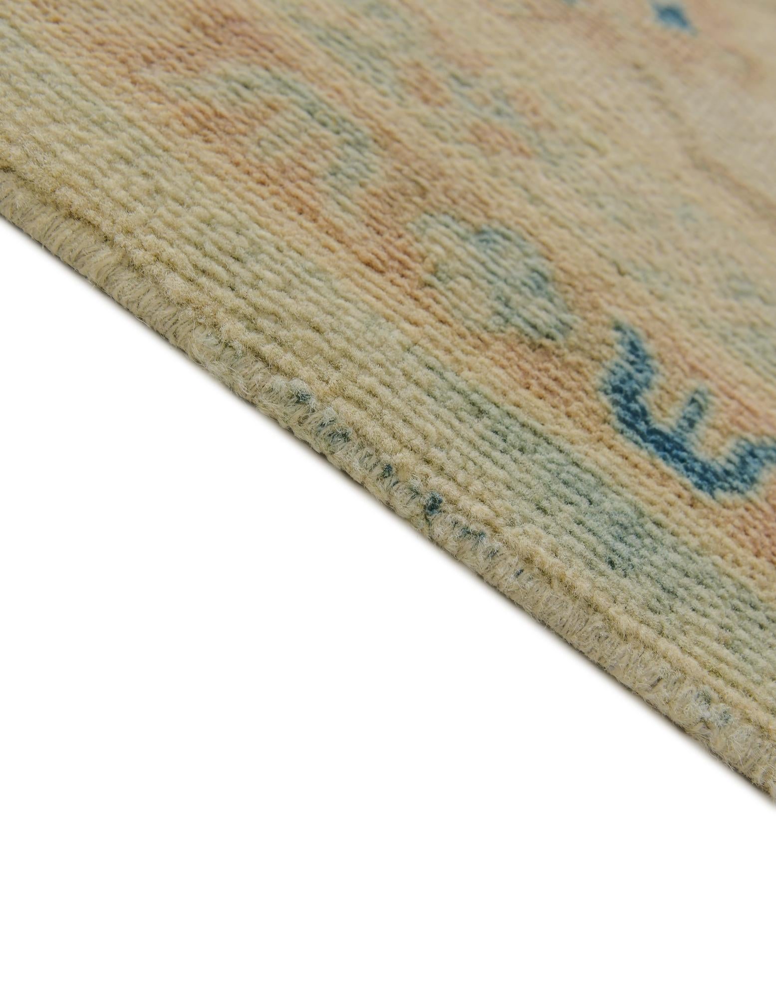 8' 1 x 9' 10 Hand Knotted Oushak Wool Rug