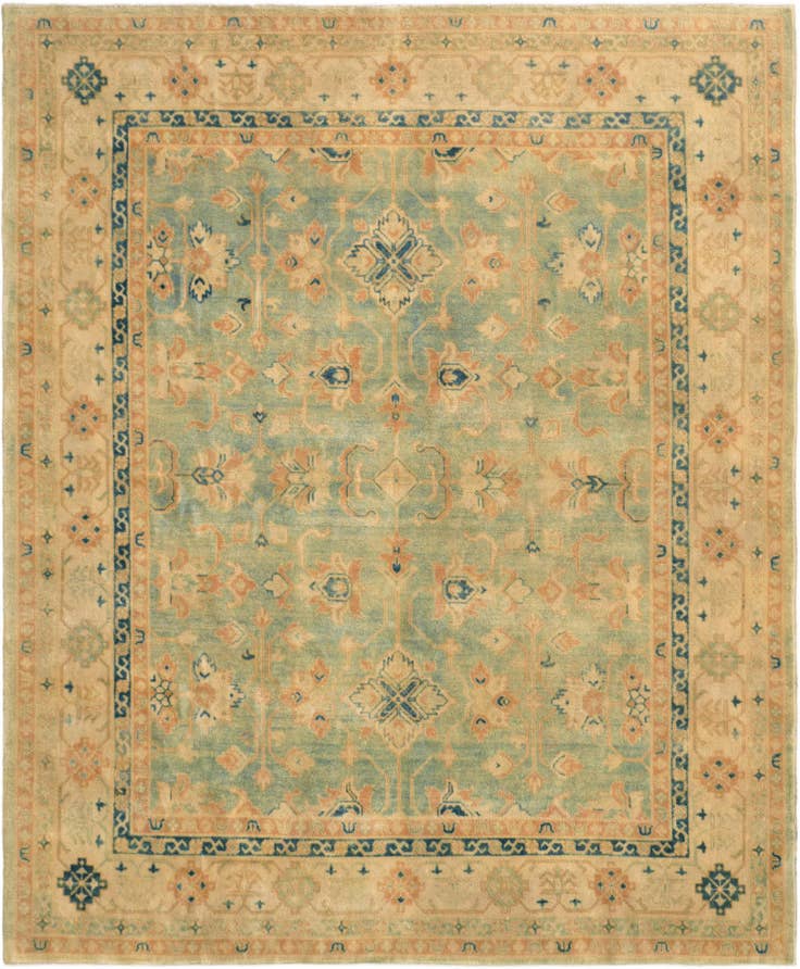 Detail image of 8' 1 x 9' 10 Hand Knotted Oushak Wool Rug