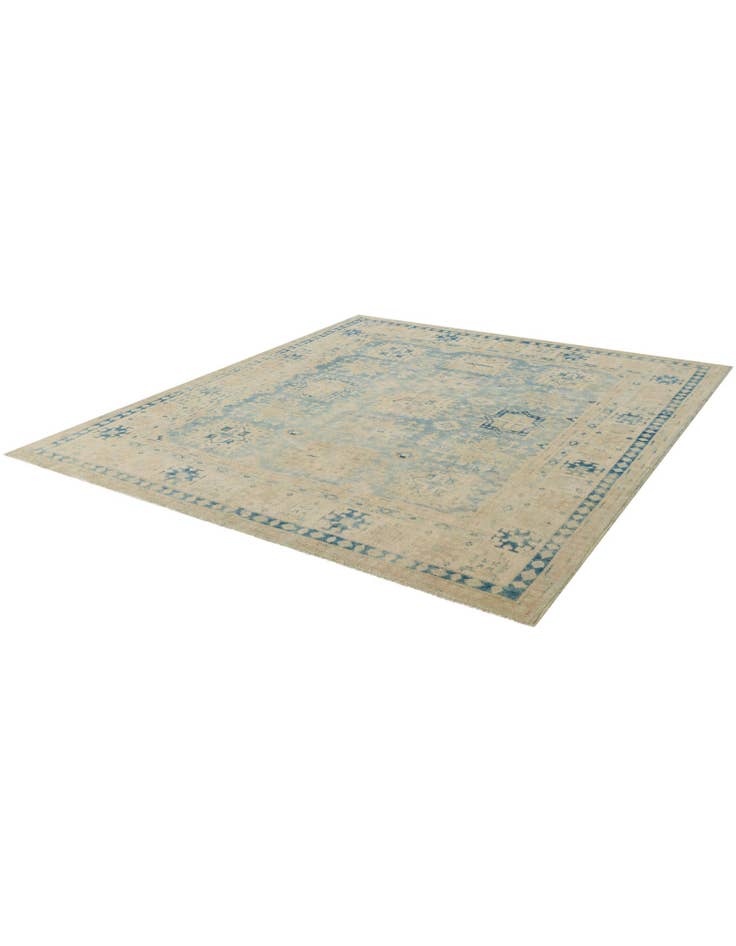 Detail image of 8' 2 x 9' 2 Hand Knotted Oushak Wool Rug