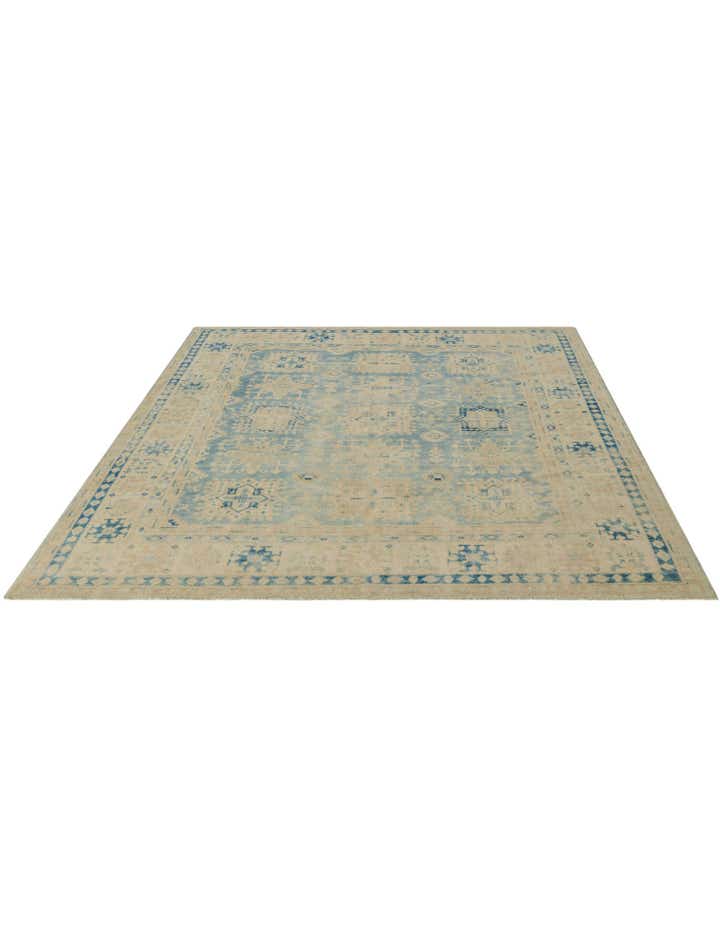 8' 2 x 9' 2 Hand Knotted Oushak Wool Rug