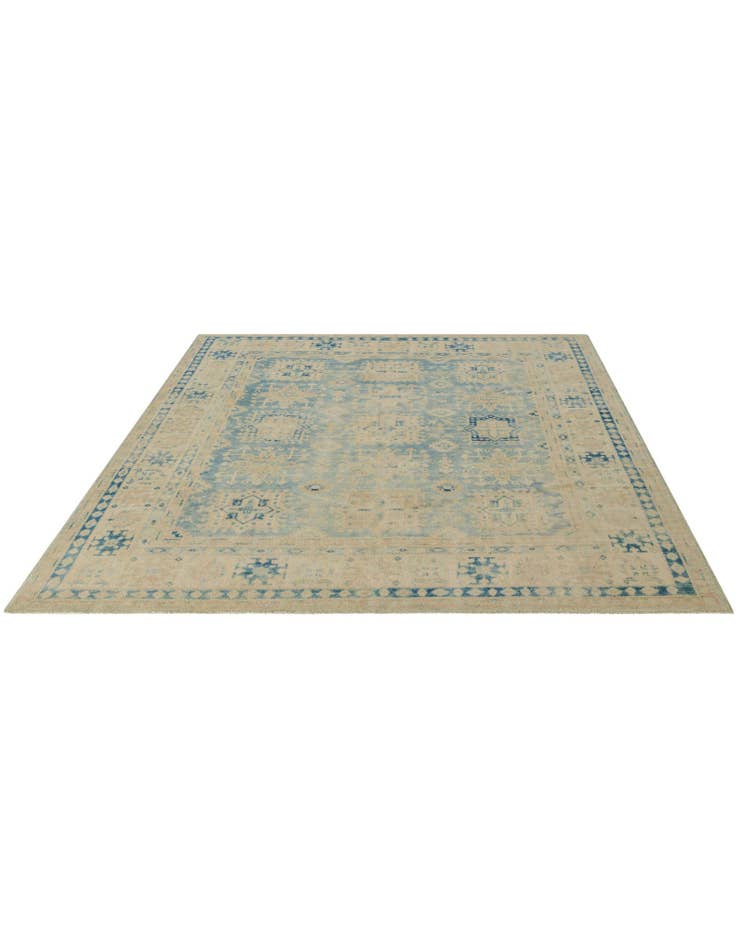 Detail image of 8' 2 x 9' 2 Hand Knotted Oushak Wool Rug