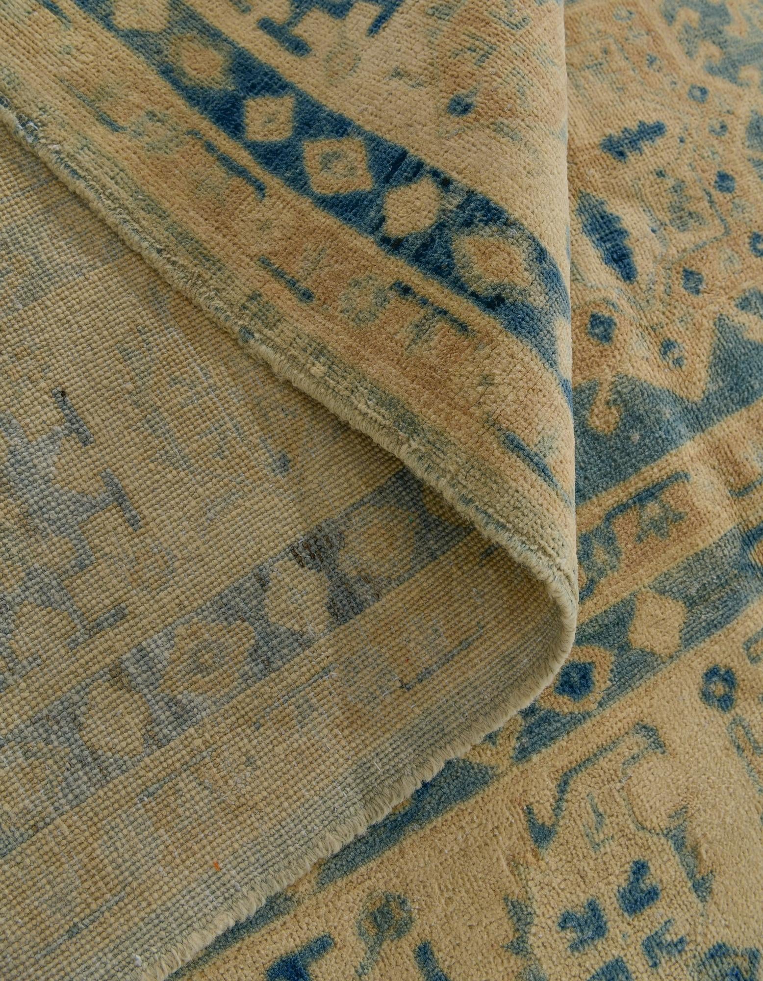 8' 2 x 9' 2 Hand Knotted Oushak Wool Rug