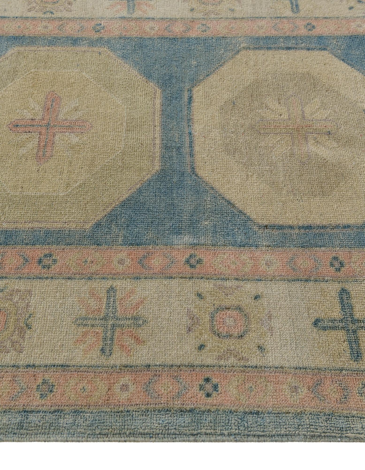 3' 6 x 4' 10 Hand Knotted Oushak Wool Rug
