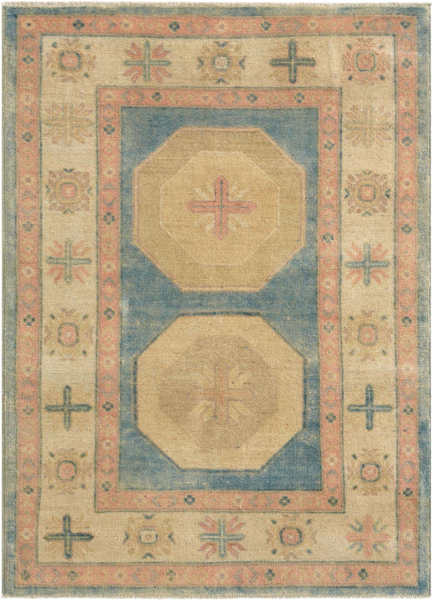 3' 6 x 4' 10 Hand Knotted Oushak Wool Rug