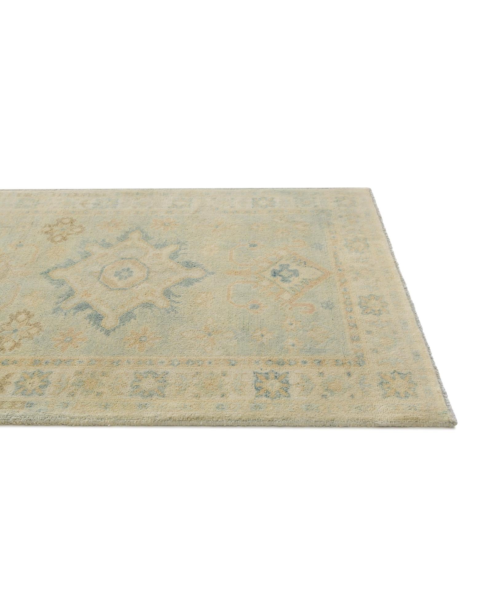 3' 5 x 4' 4 Hand Knotted Oushak Wool Rug