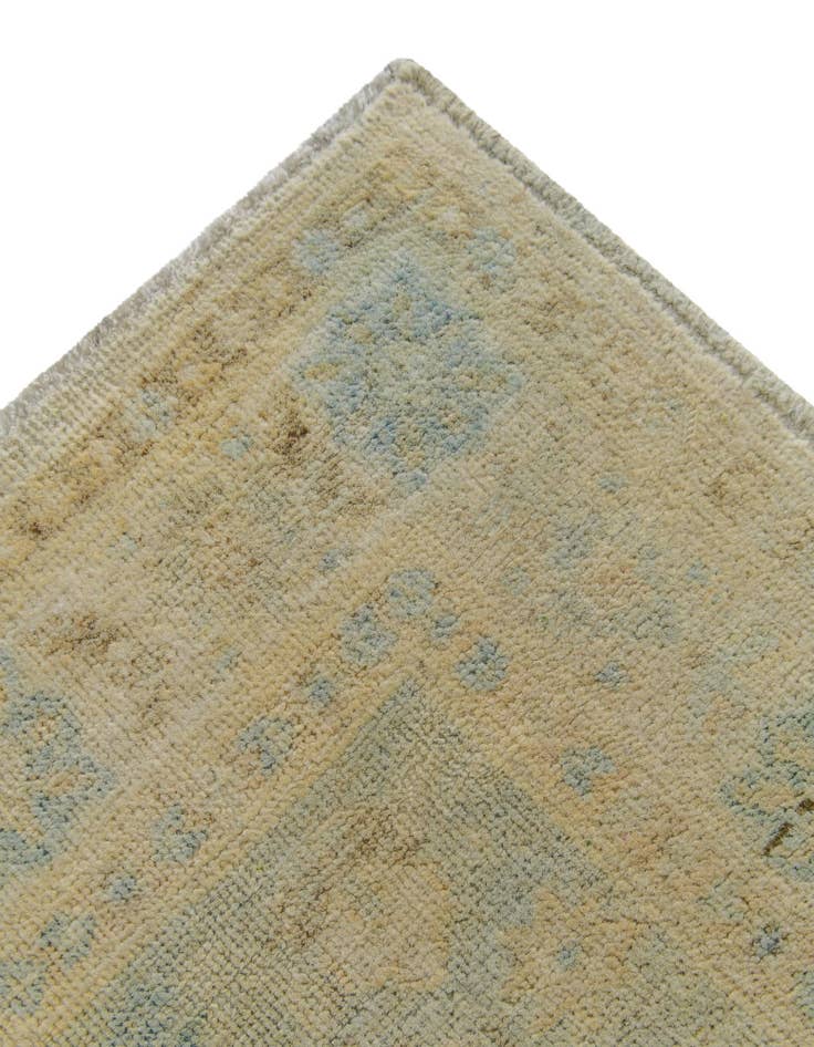 Detail image of 3' 5 x 4' 4 Hand Knotted Oushak Wool Rug