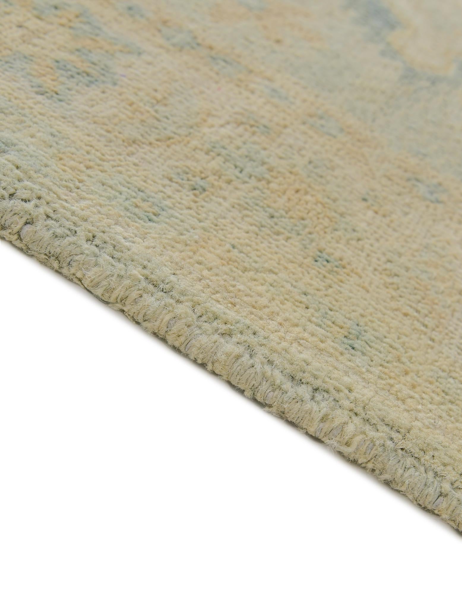 3' 5 x 4' 4 Hand Knotted Oushak Wool Rug