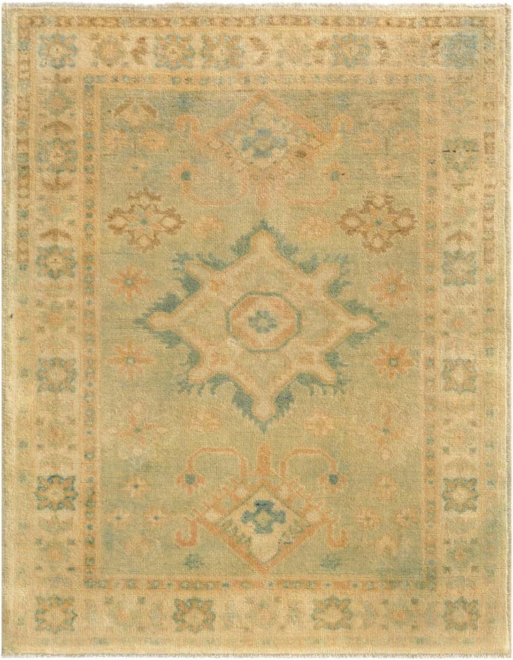 Detail image of 3' 5 x 4' 4 Hand Knotted Oushak Wool Rug