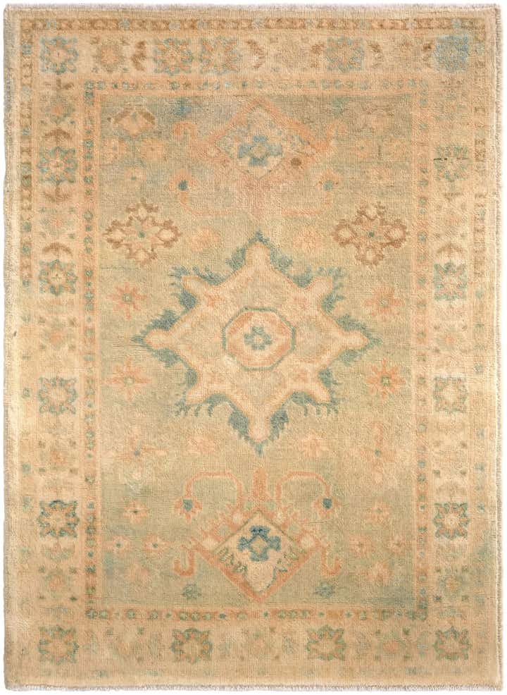 3' 5 x 4' 4 Hand Knotted Oushak Wool Rug