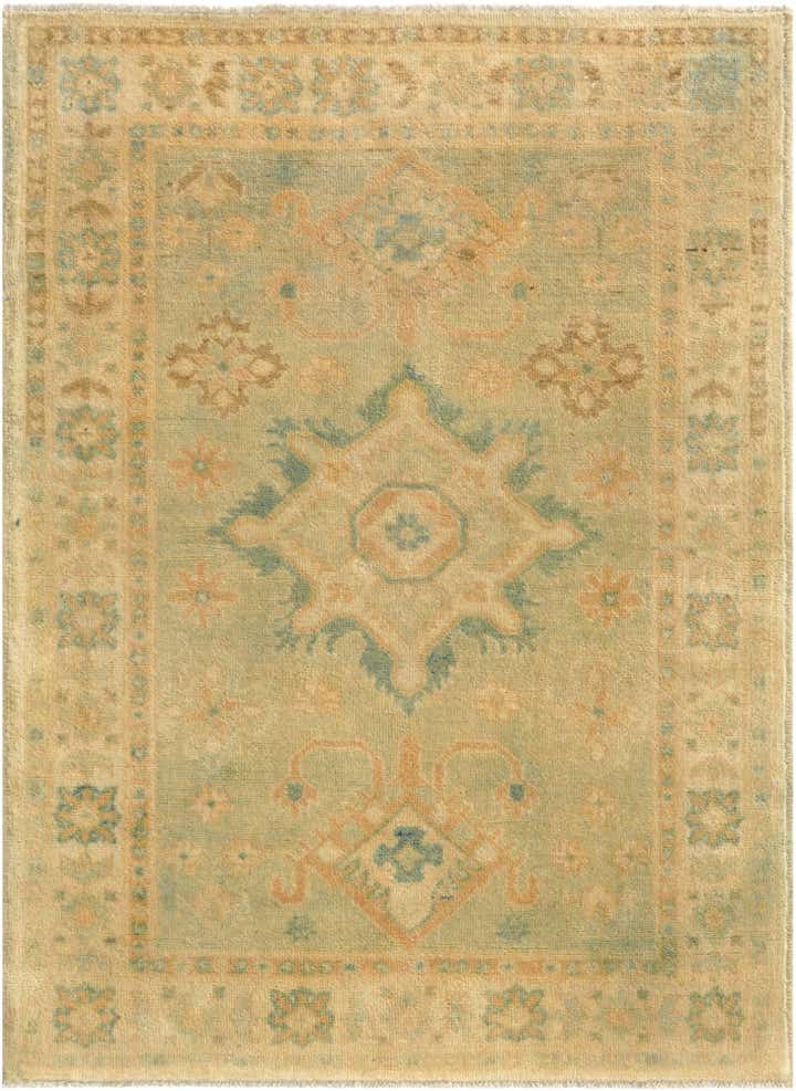 3' 5 x 4' 4 Hand Knotted Oushak Wool Rug