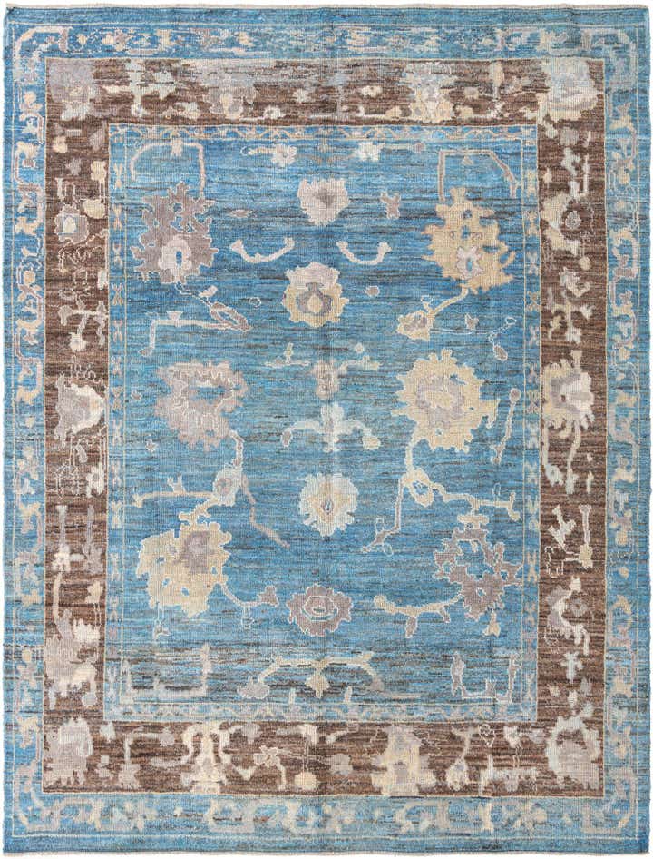9' 1 x 12' 10 Hand Knotted Oushak Wool Rug