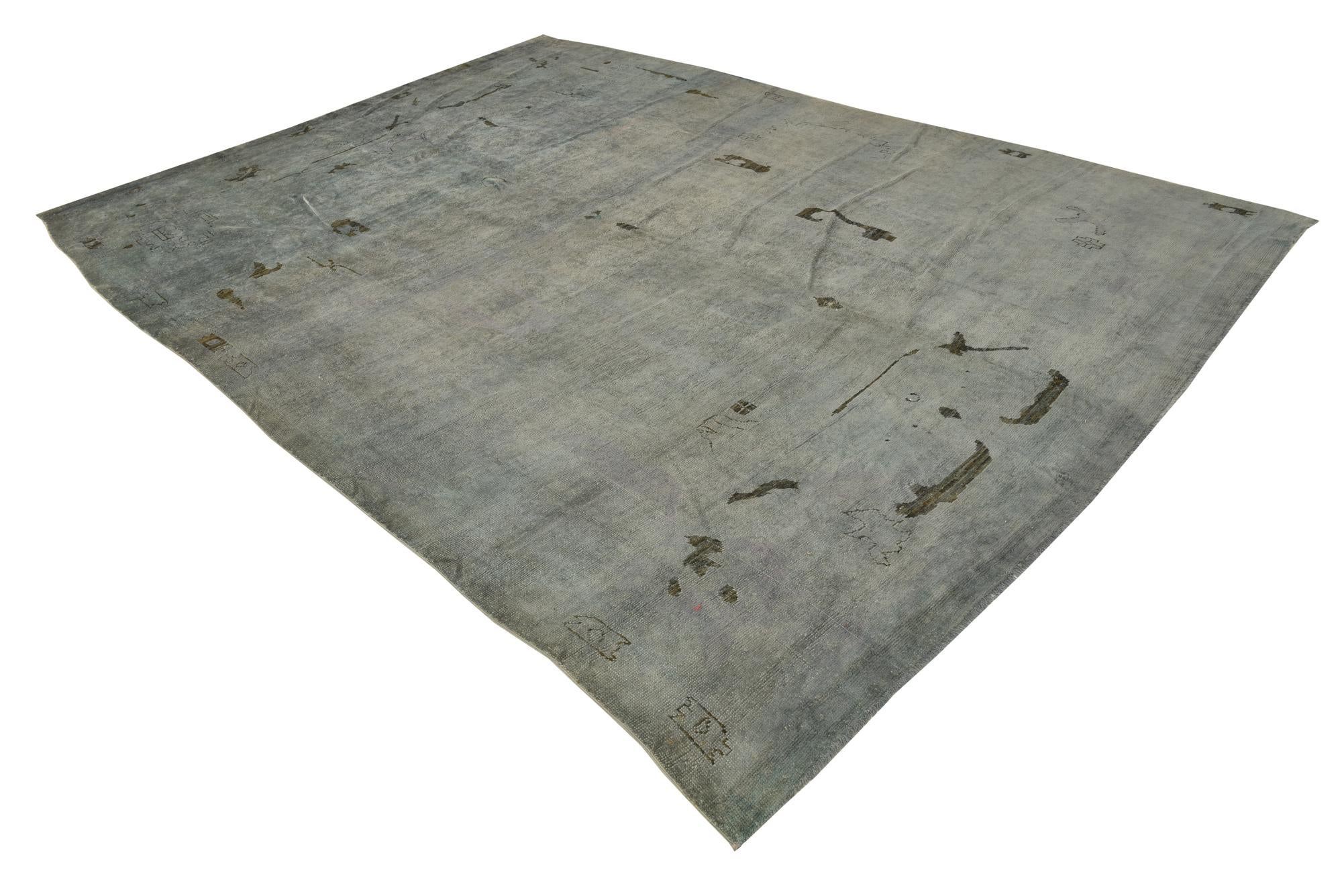 10' x 14' 1 Hand Knotted Oushak Wool Rug