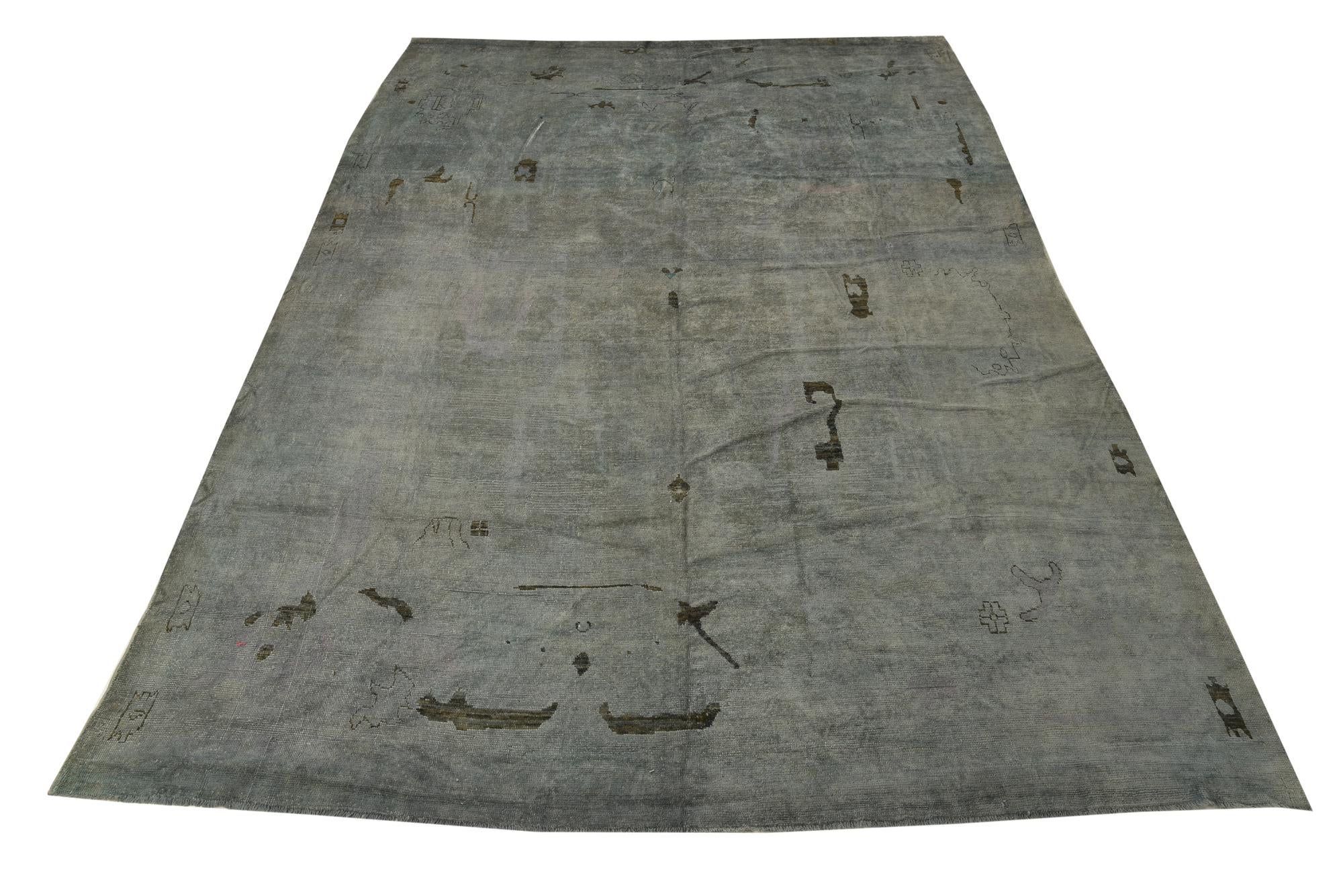 10' x 14' 1 Hand Knotted Oushak Wool Rug