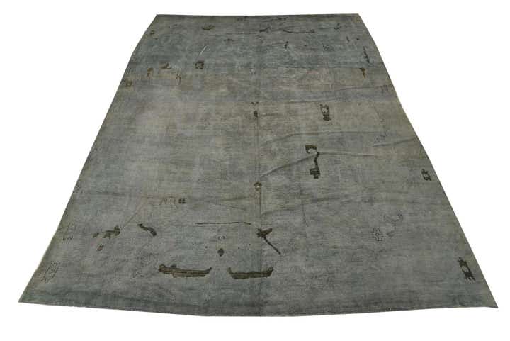 10' x 14' 1 Hand Knotted Oushak Wool Rug