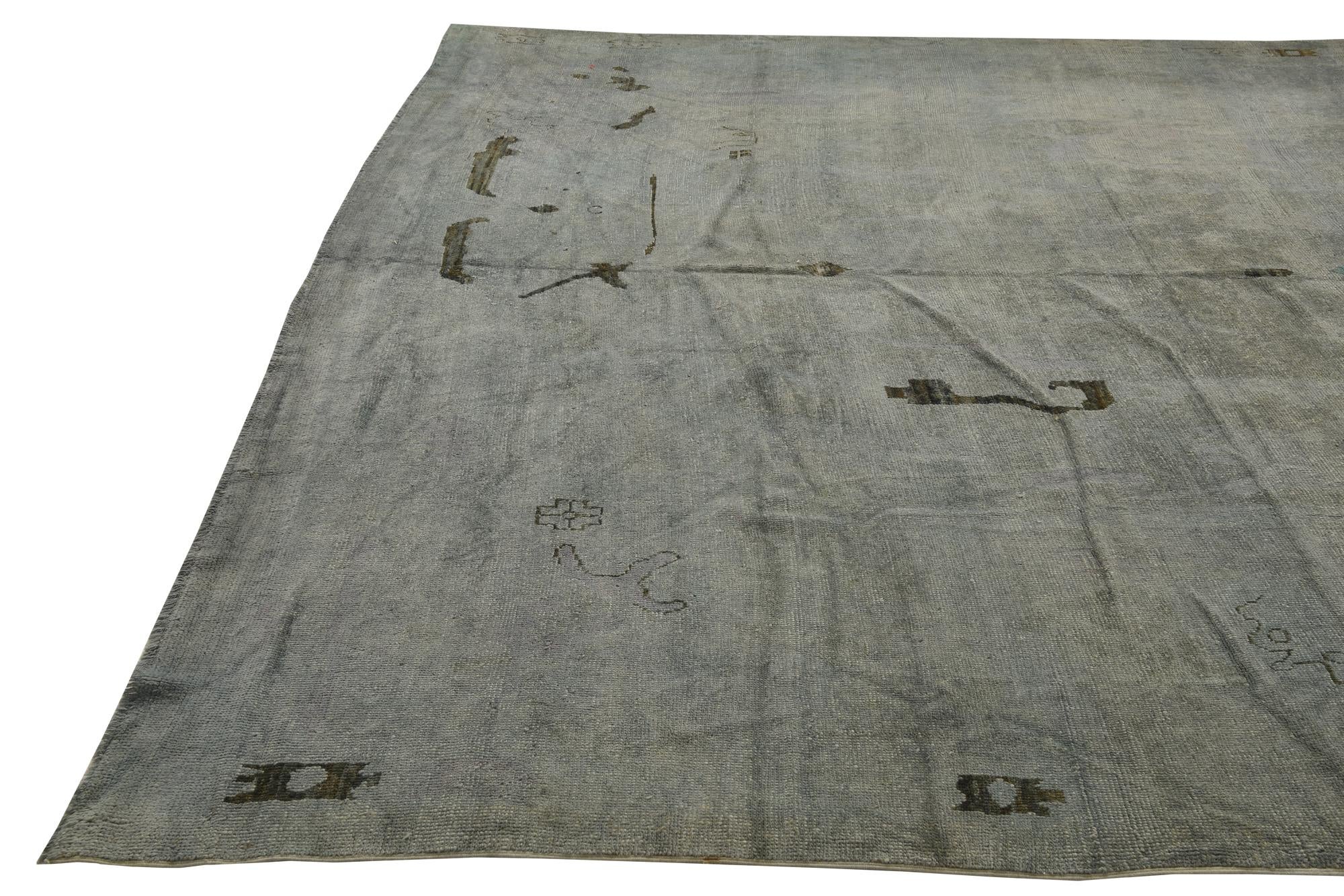 10' x 14' 1 Hand Knotted Oushak Wool Rug