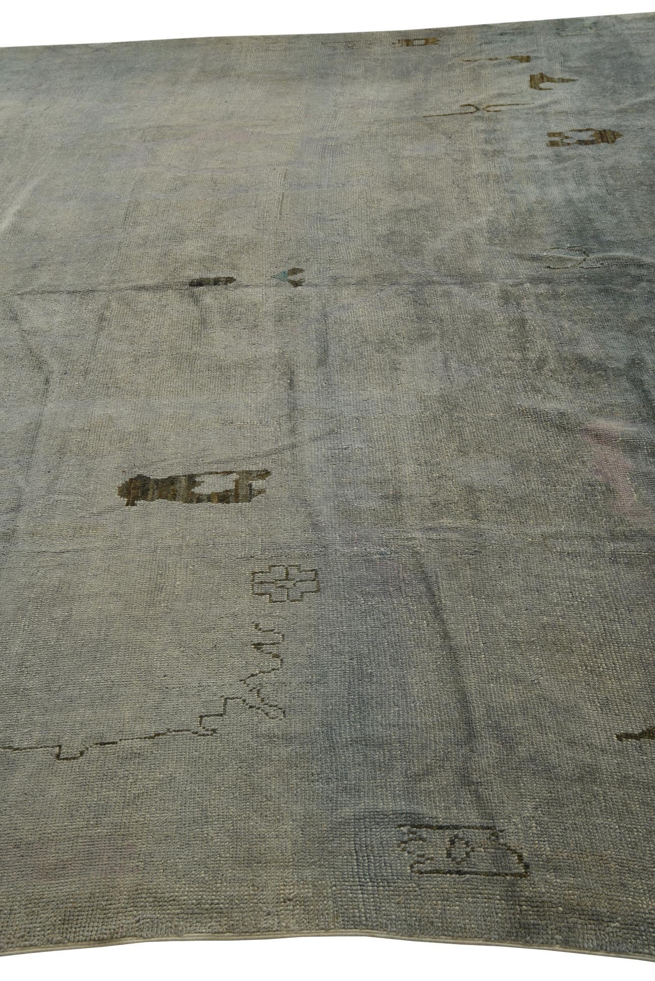 10' x 14' 1 Hand Knotted Oushak Wool Rug