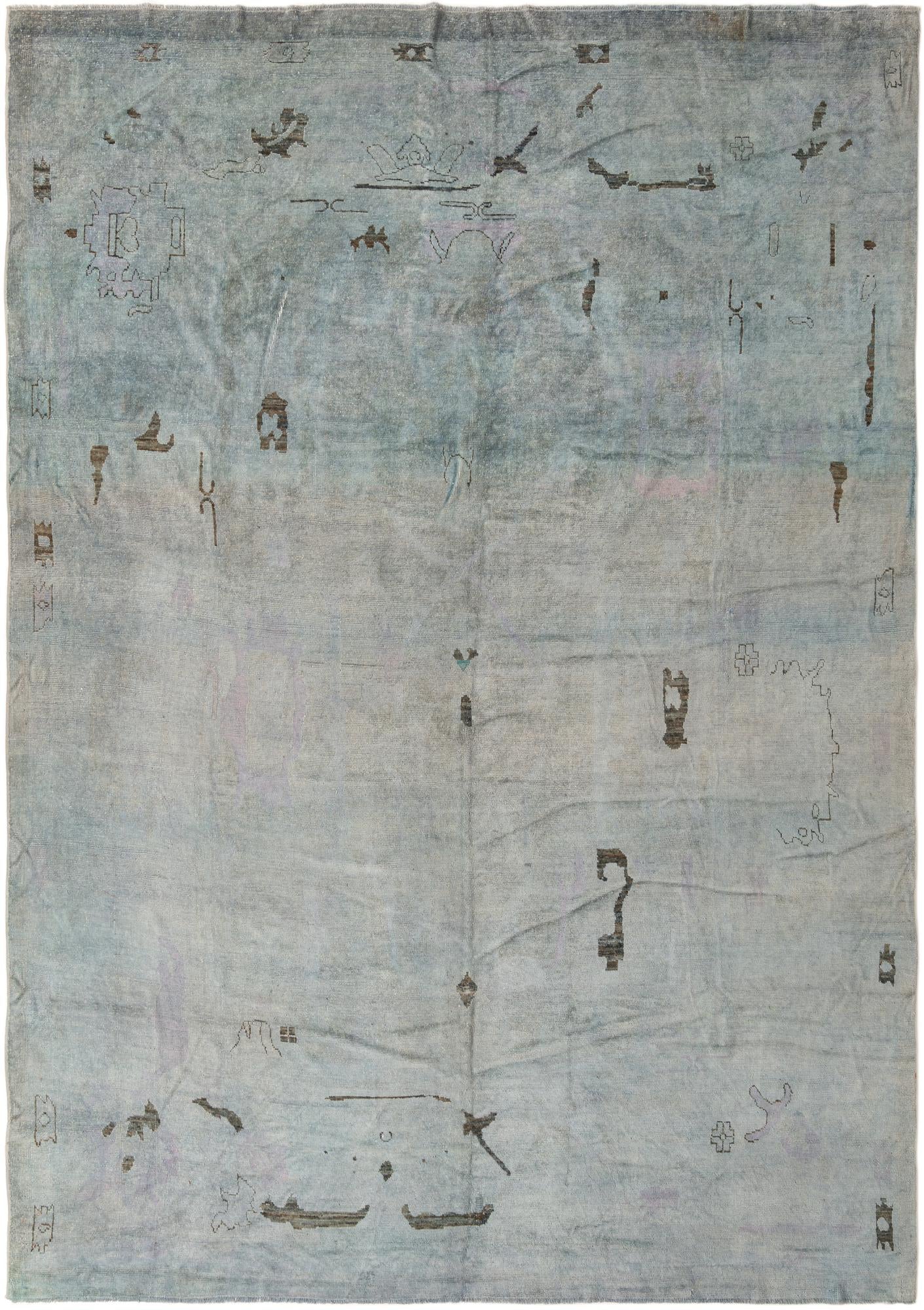 10' x 14' 1 Hand Knotted Oushak Wool Rug