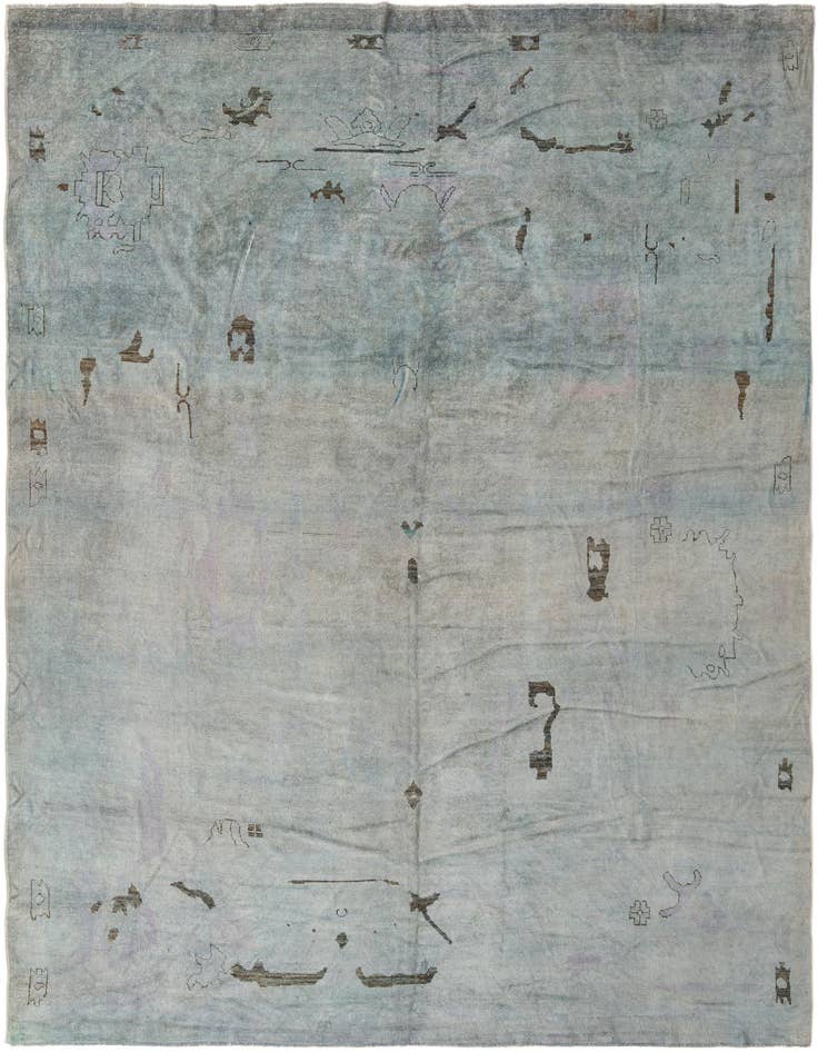 Detail image of 10' x 14' 1 Hand Knotted Oushak Wool Rug