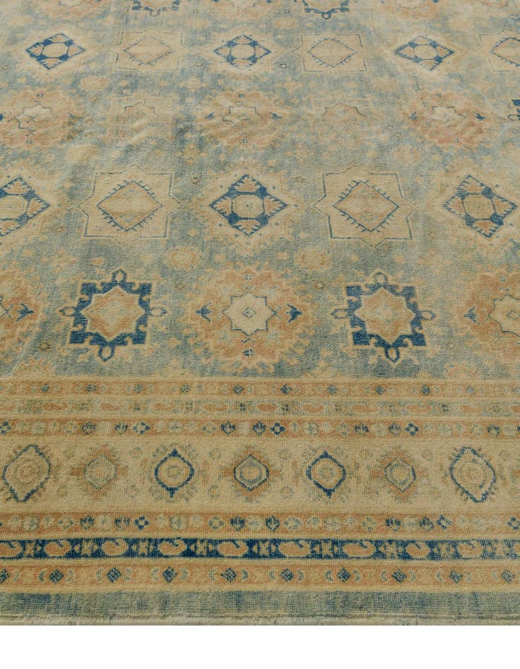 Detail image of 8' 11 x 11' 4 Hand Knotted Oushak Wool Rug