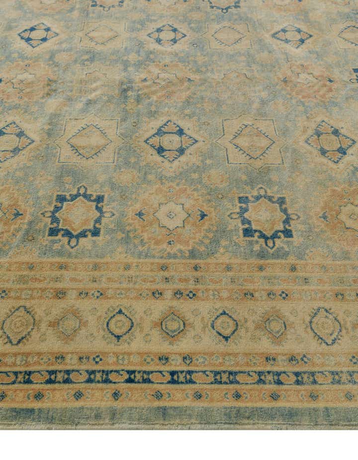 8' 11 x 11' 4 Hand Knotted Oushak Wool Rug