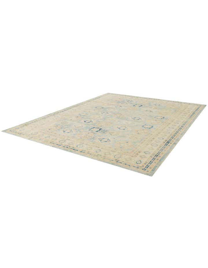 8' 11 x 11' 4 Hand Knotted Oushak Wool Rug