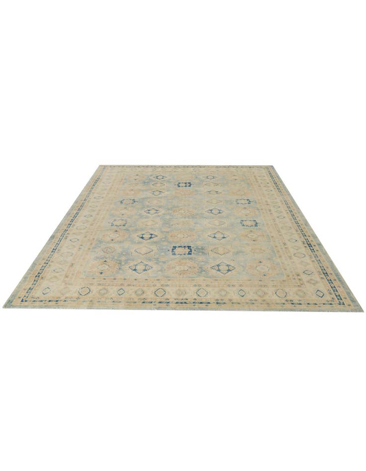 Detail image of 8' 11 x 11' 4 Hand Knotted Oushak Wool Rug