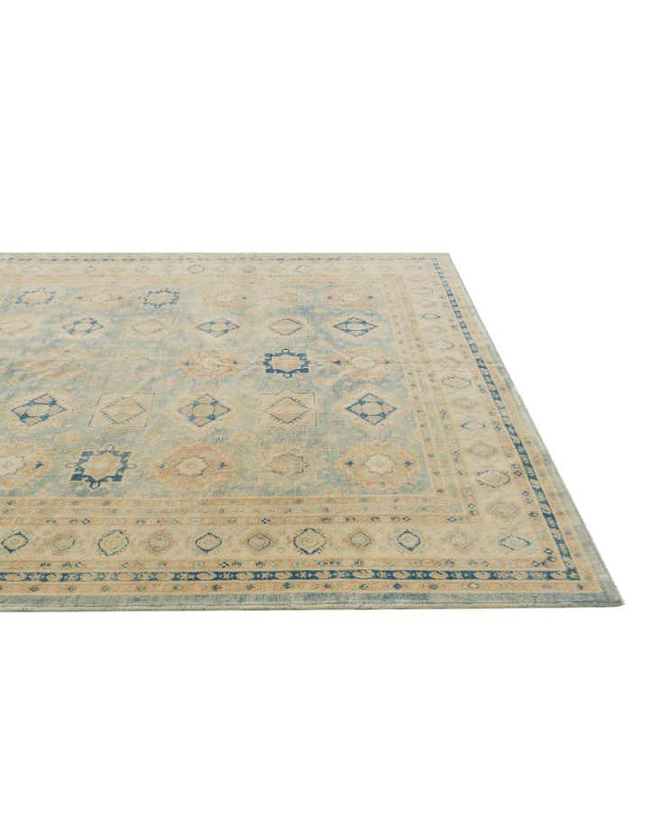 8' 11 x 11' 4 Hand Knotted Oushak Wool Rug