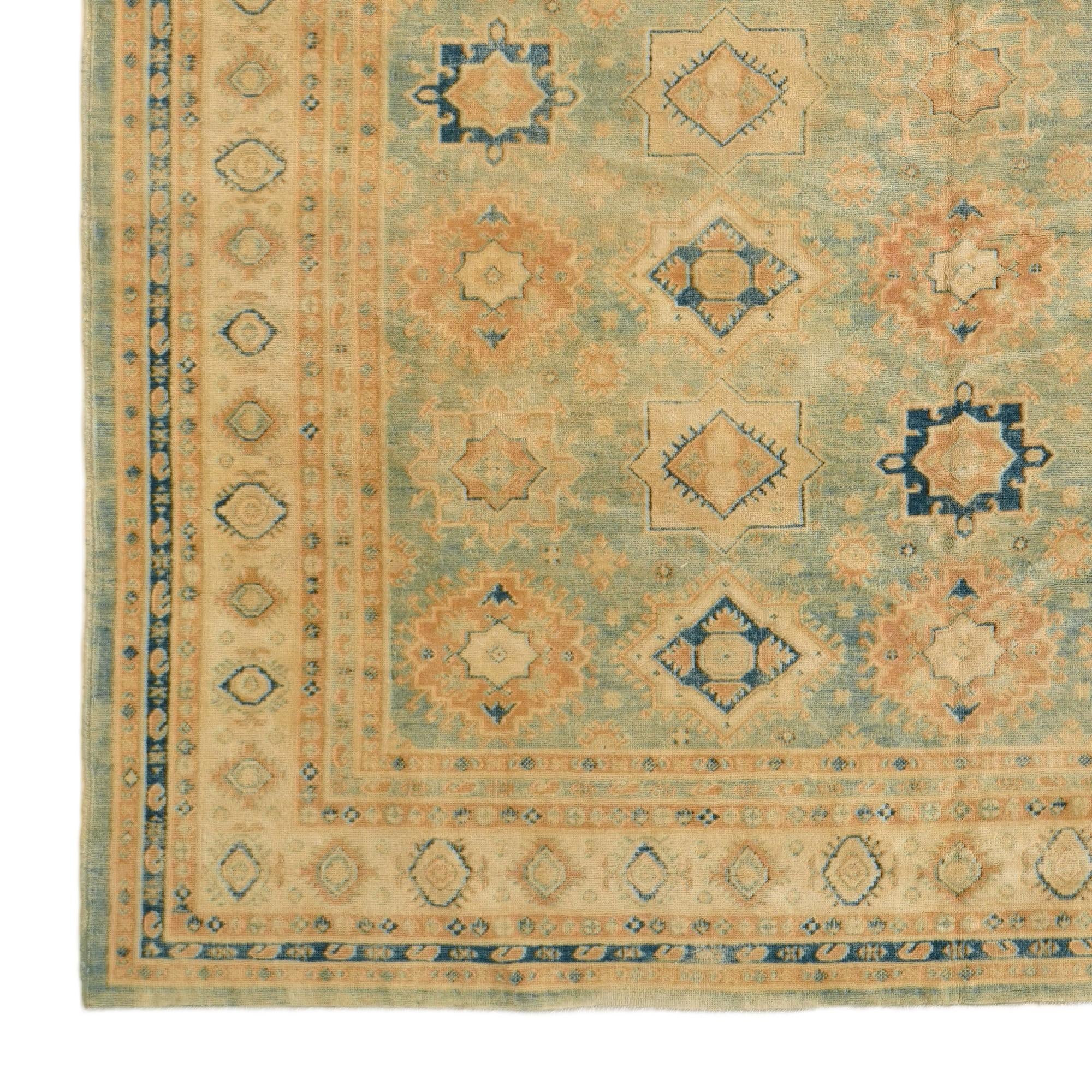 8' 11 x 11' 4 Hand Knotted Oushak Wool Rug