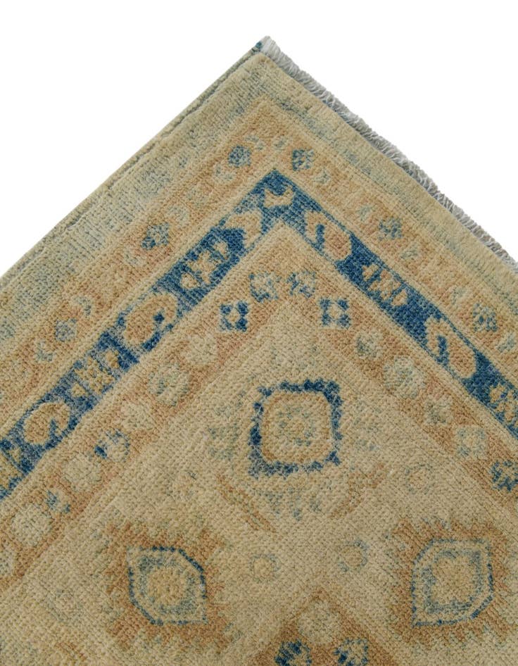 Detail image of 8' 11 x 11' 4 Hand Knotted Oushak Wool Rug