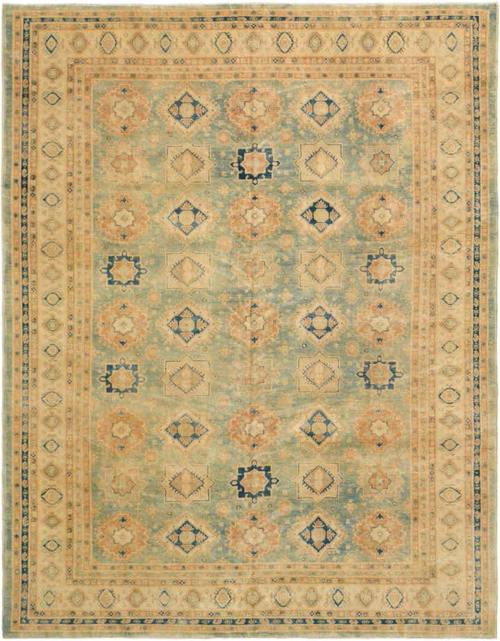 8' 11 x 11' 4 Hand Knotted Oushak Wool Rug