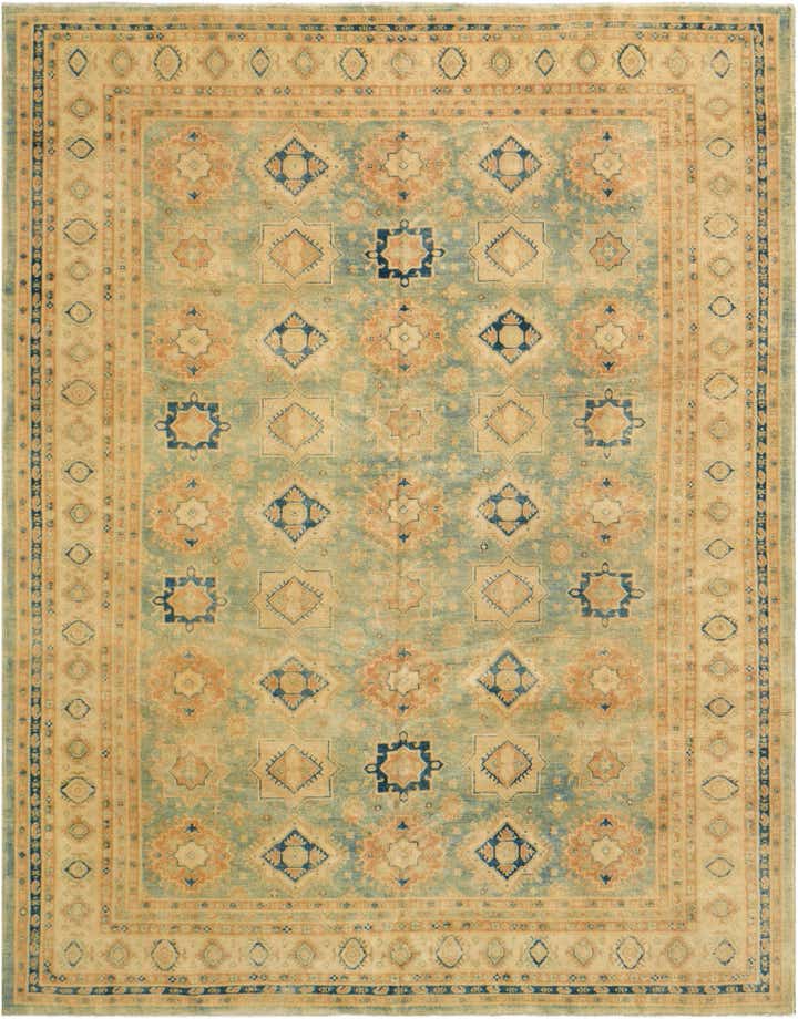 8' 11 x 11' 4 Hand Knotted Oushak Wool Rug