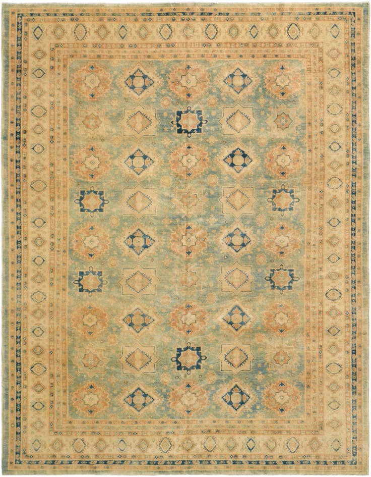 Detail image of 8' 11 x 11' 4 Hand Knotted Oushak Wool Rug