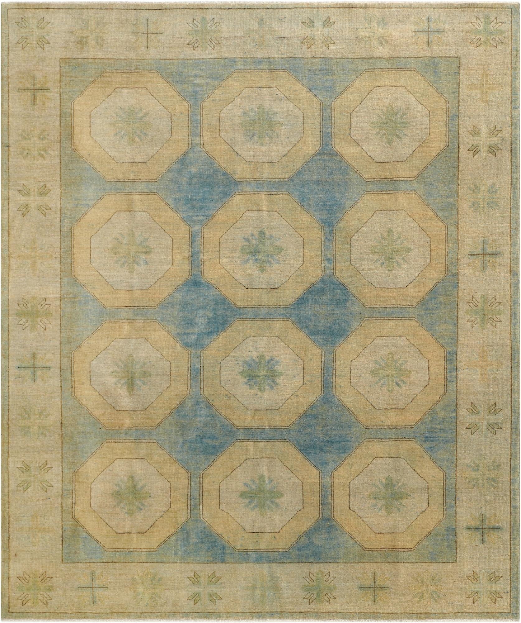 8' 2 x 9' 9  Hand Knotted Oushak Wool Rug